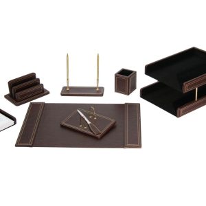 ست رومیزی مدیریتی قائم مدل چرمی 9 پارچه GH-609