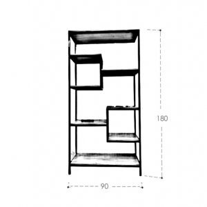 کتابخانه فلزی الوند مدل CUBE