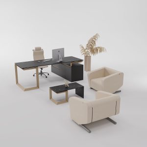 میز مدیریتی الوند مدل ال متصل گلدن نوا A-GOLDEN NOVA