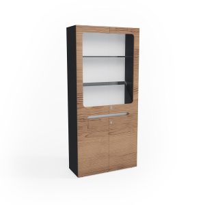 کتابخانه الوند مدل درب شیشه ای پنج طبقه A-ARRANGE