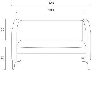 مبل اداری داتیس سری کارلو دونفره D-SK10-2