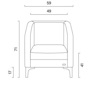 مبل اداری داتیس سری کارلو یک نفره D-SK10-1
