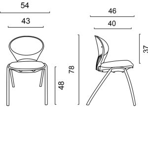 صندلی چهارپایه داتیس سری روما D-SR325X