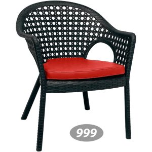 صندلی دسته دار حصیربافت پایه بلند ناصرپلاستیک مدل NA-999